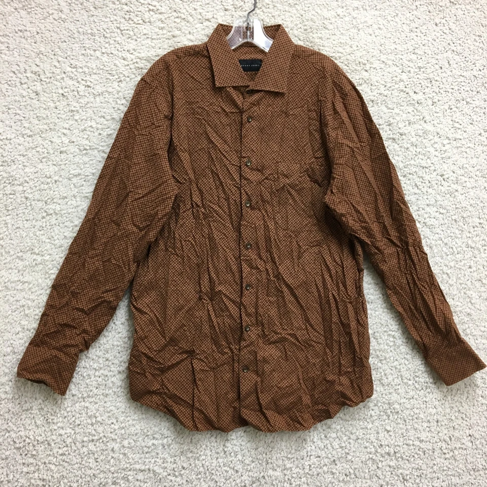 Bobby Jones Button Up Shirt Extra Large Adult Brown Floral Long Sleeve Mens XL - Image 1 of 4