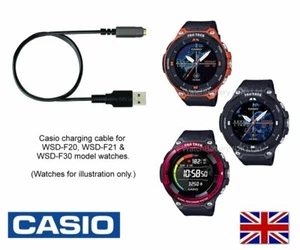 Casio Charging Cable for WSD-F20,WSD-F21,WSD-F30-Charger Cable WDSF20 Genuine - Picture 1 of 4