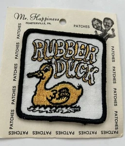 Vintage CB Funk gestickter Aufnäher Rubber Duck CBers Mr. Happiness Neu - Bild 1 von 1