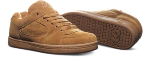 Zapatos de skate para hombre ES Accel OG NUEVOS EN CAJA Marrón Goma - Imagen 1 de 4