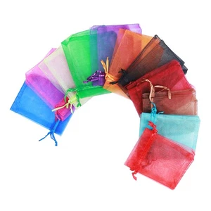 100 Stck. Hochzeit Gastgeschenk Kordelzugbeutel Verpackung Beutel Süßigkeiten Aufbewahrung Geschenk - Bild 1 von 12