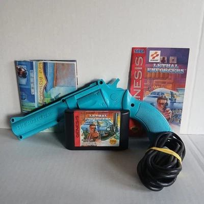 Pôster manual Lethal Enforcers The Justifier Sega Genesis arma leve RARO - Imagem 1 de 4