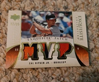 2006 Upper Deck Exquisite Collection Cal Ripken Jr Gold MVP Prime Patch /25 - Image 1 of 4