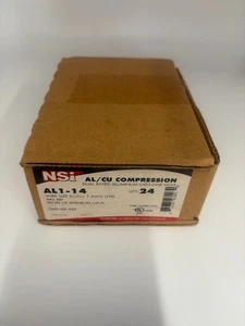NSi AL1-14 Compression Lug GOLD 1 AWG *BOX OF 24* AL 1-14 - Picture 1 of 4