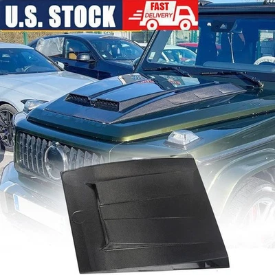 Ventilación de tapa de capó de motor de fibra de carbono real para Benz W463 G63 G500 G550 04-18 Foto 1 de 4