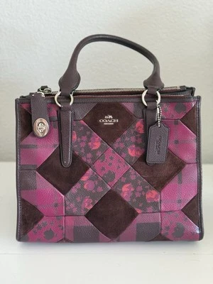 COACH Women's Nolita Patchwork Pebbled Suede Print Leather - RARE - Image 1 of 4