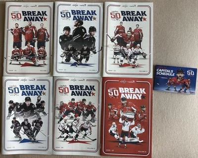 Washington Capitals 50 Anniversary Season 24/25 Break Away  and Pocket Schedule - Image 1 of 4