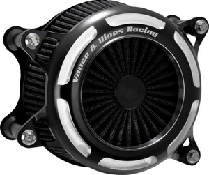 Vance & Hines VO2 Onyx Air Cleaner Kit Contrast Cut Black #41119 Harley Davidson - Picture 1 of 1