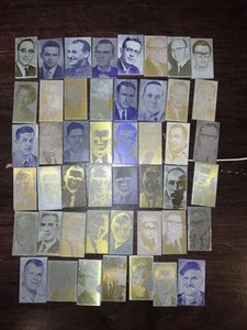 Lote de 47 bloques/placas obituarios vintage de fotos de periódicos con impresión de metal (2) - Imagen 1 de 6