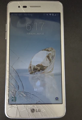 LG Aristo M210 - MetroPCS - 16GB - READ DESCRIPTION-CRACKED SCREEN - Image 1 of 4