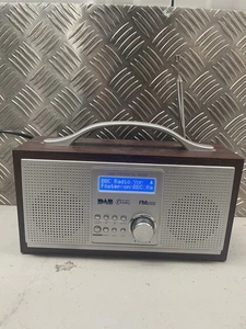 Sainsburys Red Wooden DAB FM Radio Portable Battery Operated Garage Shed Office - Picture 1 of 4