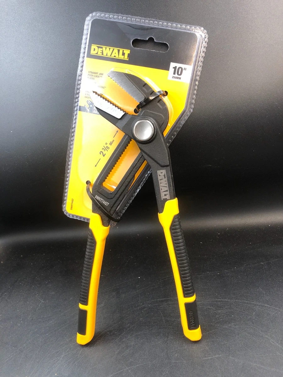 NEW Dewalt DWHT74427 10-inch Straight Jaw Push Lock Pliers