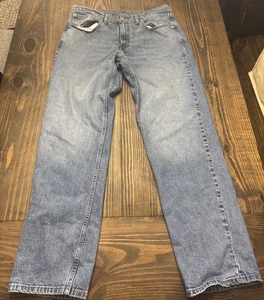 Levis 550 Denim Blue Jeans Mens 34x34 (34x32.5) Relaxed Fit Straight Leg Pants - Picture 1 of 8