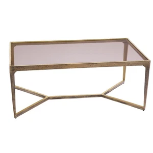 Table basse Top verre aluminium 110x60 cm - Imagen 1 de 1