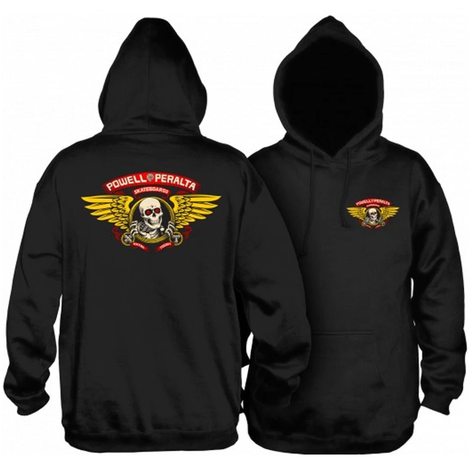 Powell Peralta Skateboard Hoodie Winged Ripper Black - Image 1 of 1