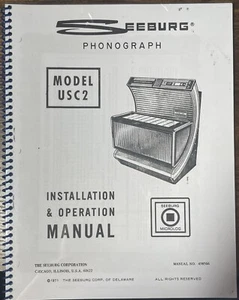 *NEW* SEEBURG MODEL USC2 INSTALLATION & OPERATION MANUAL *HIGH QUALITY* 38 PAGES - Picture 1 of 3