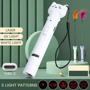 Pet Cat Toys LED Ointer Light Pen Children Game Funny Kitty Stick Toy Pet Toy UK - Picture 1 of 12