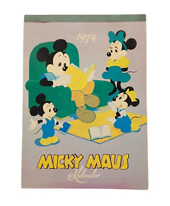 Micky Maus Kalender 1974 Orania Verlag  70er Jahre Mickey Mouse 70s Calendar