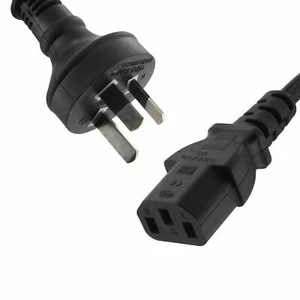 Power Cord Lead Cable 3 Pin Australian Plug to IEC-C13 Socket 250V 10A 1.5M - Picture 1 of 1