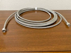 PTFF Geflecht Edelstahl Flex Schlauch 1/4” mit gerader Verschraubung 20’ - Bild 1 von 4