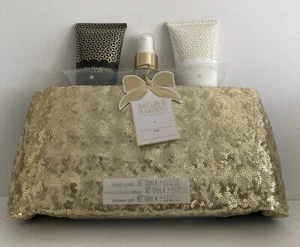 Baylis & Harding Mandarin & Grapefruit 3 Piece Gold Sequin Clutch Gift Set - Picture 1 of 3