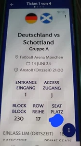 Eröffnungsspiel EURO 2024 Deutschland vs. Schottland Mega Prime Seats 2x Tickets - Bild 1 von 4