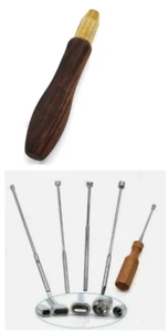 Piano Tuning Maintenance Tools Drop Screw Regulator 5 Size & sandalwood handle - Bild 1 von 10