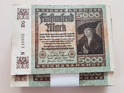 BERLIN - GERMANY NOTGELD   - 5000 MARK REICHSBANKNOTE / SOLD AS EACH - Image 1 of 3