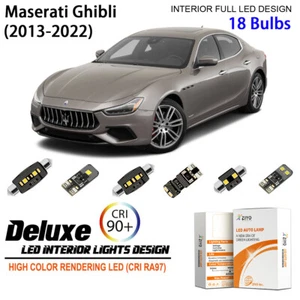 Kit de 18 bombillas LED interiores para bombillas blancas Maserati Ghibli 2013-2022 - Imagen 1 de 9