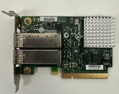 ChelsioCommunications PCI-e Network Adapter PT30111052  110-1124-40 B0 Card - Image 1 of 4