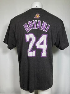 Kobe Bryant #24 Los Angeles Lakers NBA Gray Jersey T-Shirt Men's XL - Picture 1 of 14
