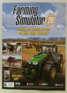 2019 FARMING SIMULATOR 20 Full Page video game PRINT AD Nintendo Switch - Picture 1 of 1