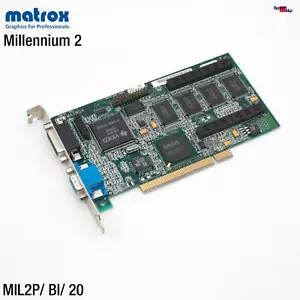 PCI Graphic Card Matrox Millennium II 2 4MB Wram RAM MIL2P/4 Bi / 20 Mga Video - Picture 1 of 4