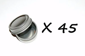 45 X 1/2 oz. Round Shallow Survival Tin Can With Screw Top Lid - Use With Crafts - Picture 1 of 2