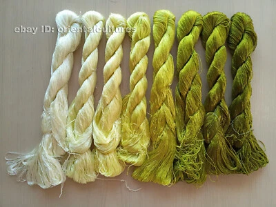 8bundles 100%natural mulberry silk,hand-dyed suzhou embroidery silk floss/thread - Image 1 of 4