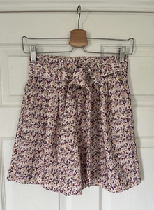 ZARA shorts, pastel florals, size S, pale lilac, coral and cream - Picture 1 of 9