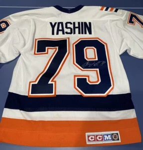 ALEXEI YASHIN SIGNED AUTOGRAPH AUTHENTIC NEW YORK ISLANDERS FULL SIZE JERSEY COA - Picture 1 of 2