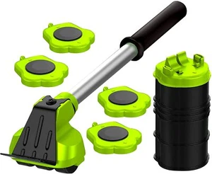 Furniture Lifter with 4 sliders Easy and Safe Moving Green 18 pc kit seen on TV - Picture 1 of 10