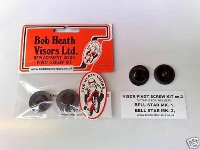 BELL STAR 1+2 HELMET VISOR PIVOT POSTS/SCREWS KIT, BOB HEATH VISORS, KIT 2