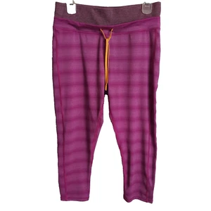 Champion Powertrain Capri Leggings Pantalones Talla L Rayas Púrpura Entrenamiento Yoga - Imagen 1 de 8