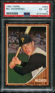 1962 Topps Baseball # 353 Bill Mazeroski (EX-MT) "High End" PSA 6 - Picture 1 of 2