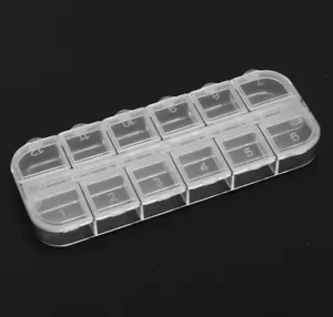 Clear Plastic Empty Compactment Mini Box x2 - Picture 1 of 2