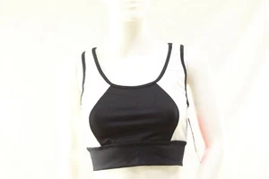 BLACK CHERRY FITWEAR Women's Size Medium Yoga Sports Bra Color Navy White NWT - Picture 1 of 10