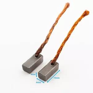 2x Carbon Brush 4x 4x 10mm Spare Part Repair Electric Motor Window Lifter Auto - Foto 1 di 4