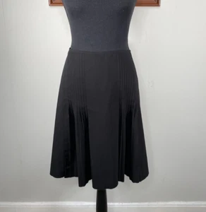 Worthington Works Pleated A-Line Skirt Women's 18 Stretch Black Office - Picture 1 of 11