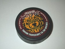2002-03 CHICAGO WOLVES MINOR LEAGUE HOCKEY PUCK SGA GROUP AHL 