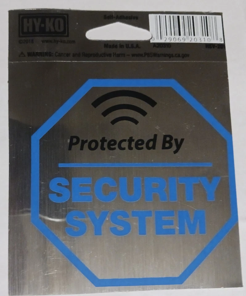 House Security Systems $5 for all 3 stickers Silver Blue Black Water UV Proof - Image 1 of 1