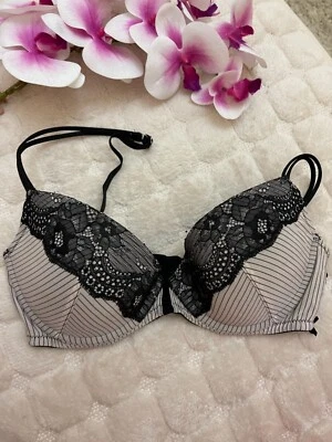 Sujetador con aros acolchado gris negro H&m talla it3c eu75c us34c  Foto 1 de 4