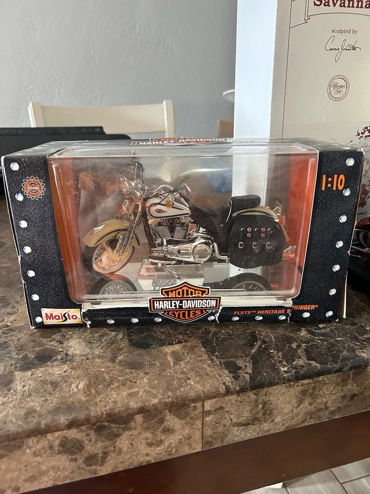 Maisto Harley Davidson Motorcycles Diecast 1:10 FLSTS Heritage Springer 1997 Foto 1 de 1