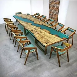 50"X100" Live Edge Epoxy table, dining, center table top live edge table - Picture 1 of 1